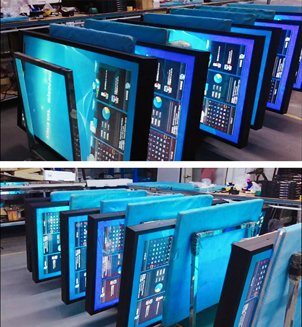 dual sided window facing lcd display