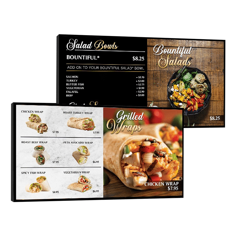 Pyramid Menu Display 49inch Restaurant Hanging Digital Menu Board Displayer LCD Screen - Fengshi